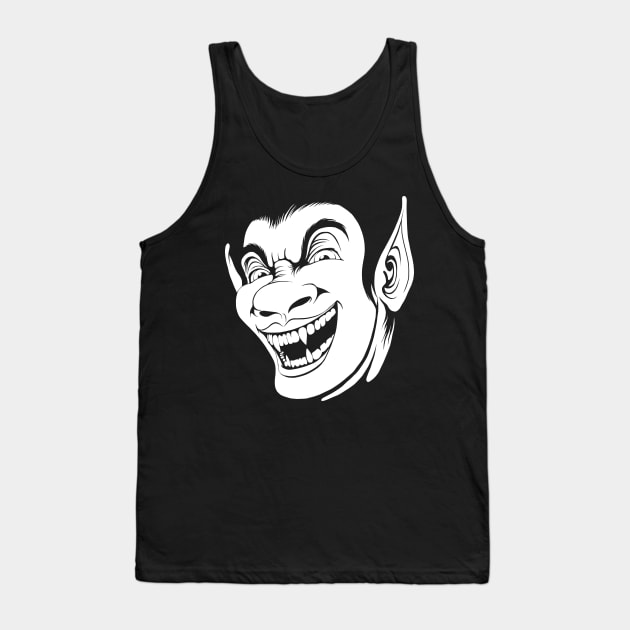 Laughing Demon Blanc Tank Top by jitterteez